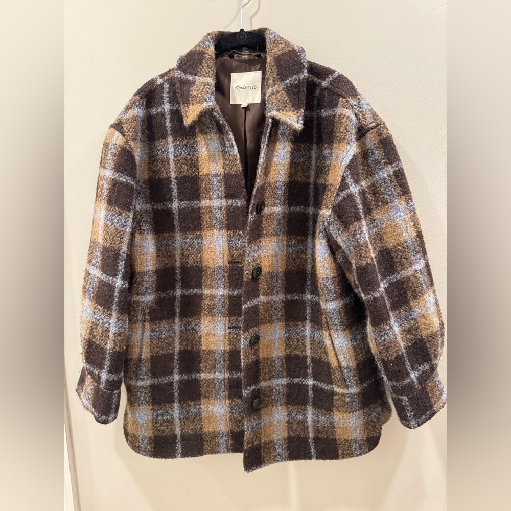 Madewell Belrose Plaid Shacket - EUC